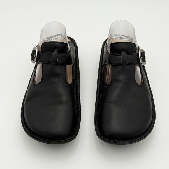 Alegria Classic Black Leather Slip-On Rocker Sole Clogs - Unisex EU 41 / Women’s - Picture 3 of 16